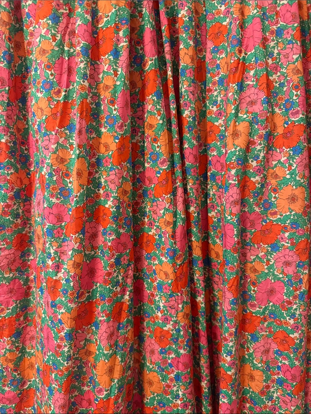J.Crew Liberty London Bow Puff Sleeve Floral Maxi Dress Pink Meadow Song Plus 24 - Picture 8 of 11